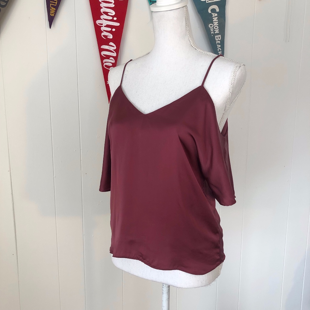 Wilfred Silk Cold Shoulder "Draveil" Blouse